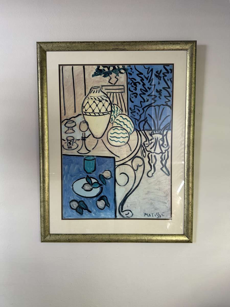 Framed Henri Matisse Print, - Yellow and Blue Interior 1946 - Finished Size 69cm x 89cm
