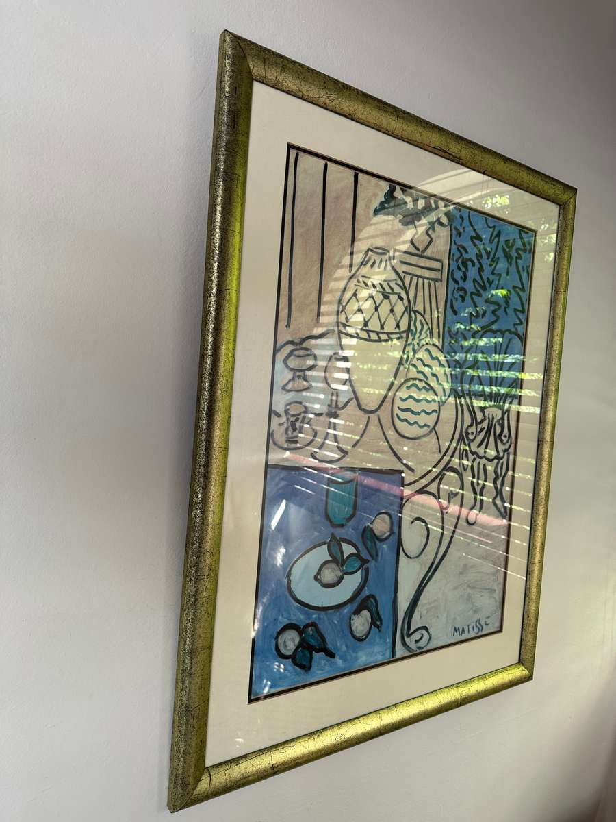 Framed Henri Matisse Print, - Yellow and Blue Interior 1946 - Finished Size 69cm x 89cm