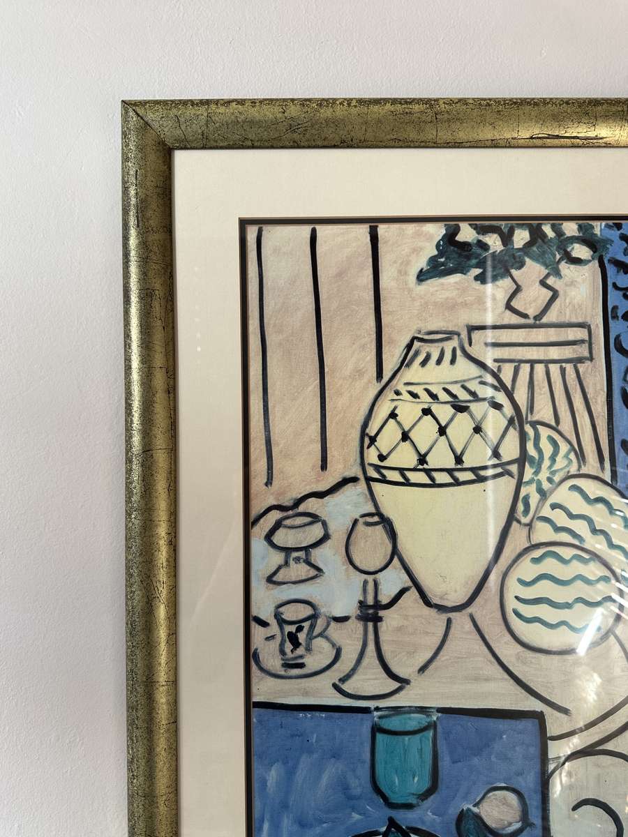 Framed Henri Matisse Print, - Yellow and Blue Interior 1946 - Finished Size 69cm x 89cm