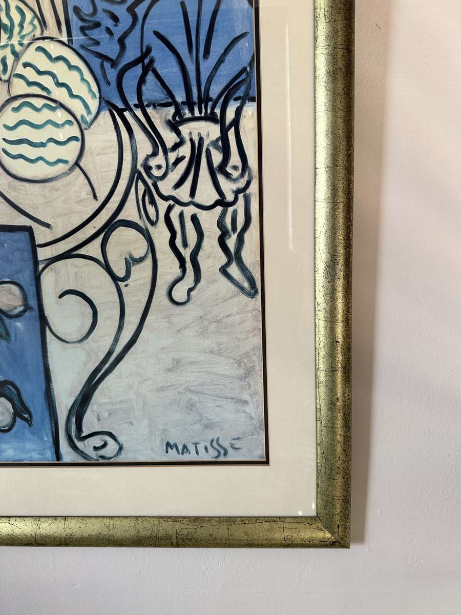 Framed Henri Matisse Print, - Yellow and Blue Interior 1946 - Finished Size 69cm x 89cm