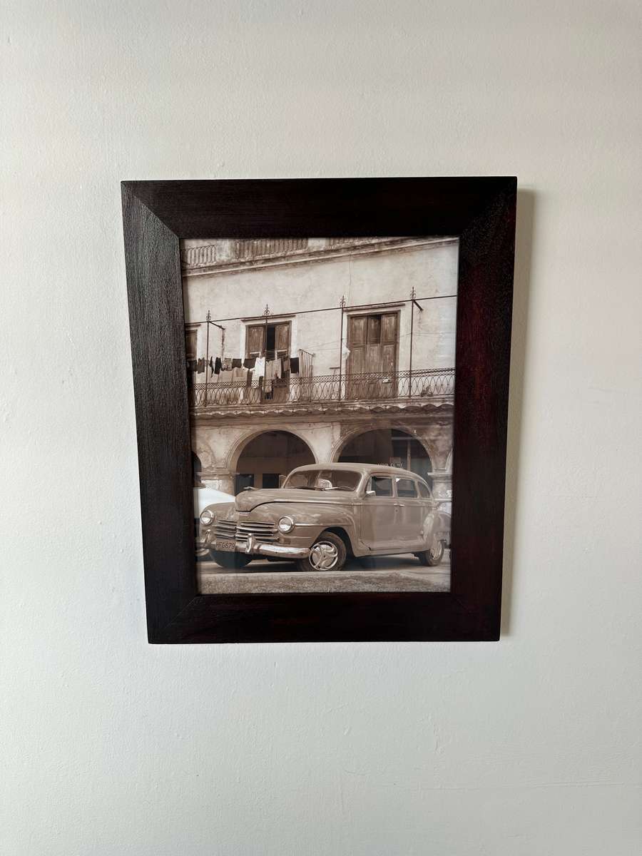 Framed Sepia Print, Cuban Dodge - Finished Size 39.5cm x 49.5cm