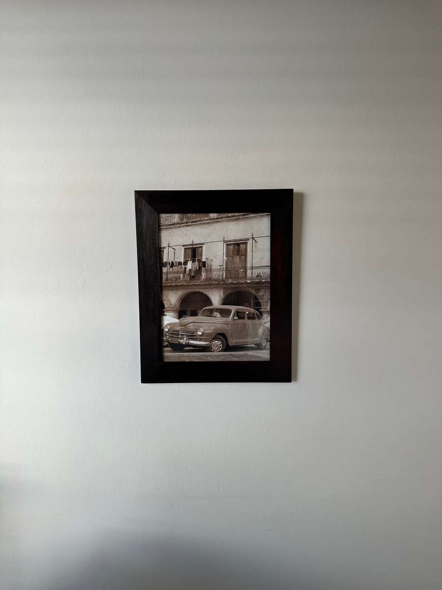 Framed Sepia Print, Cuban Dodge - Finished Size 39.5cm x 49.5cm