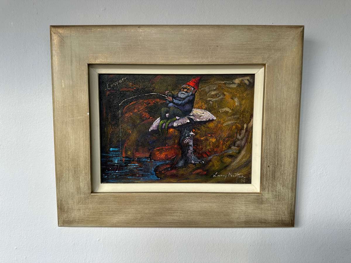 Framed Original Artwork - Larry Norton, Caspar - Finished Size 37cm x 30.5cm