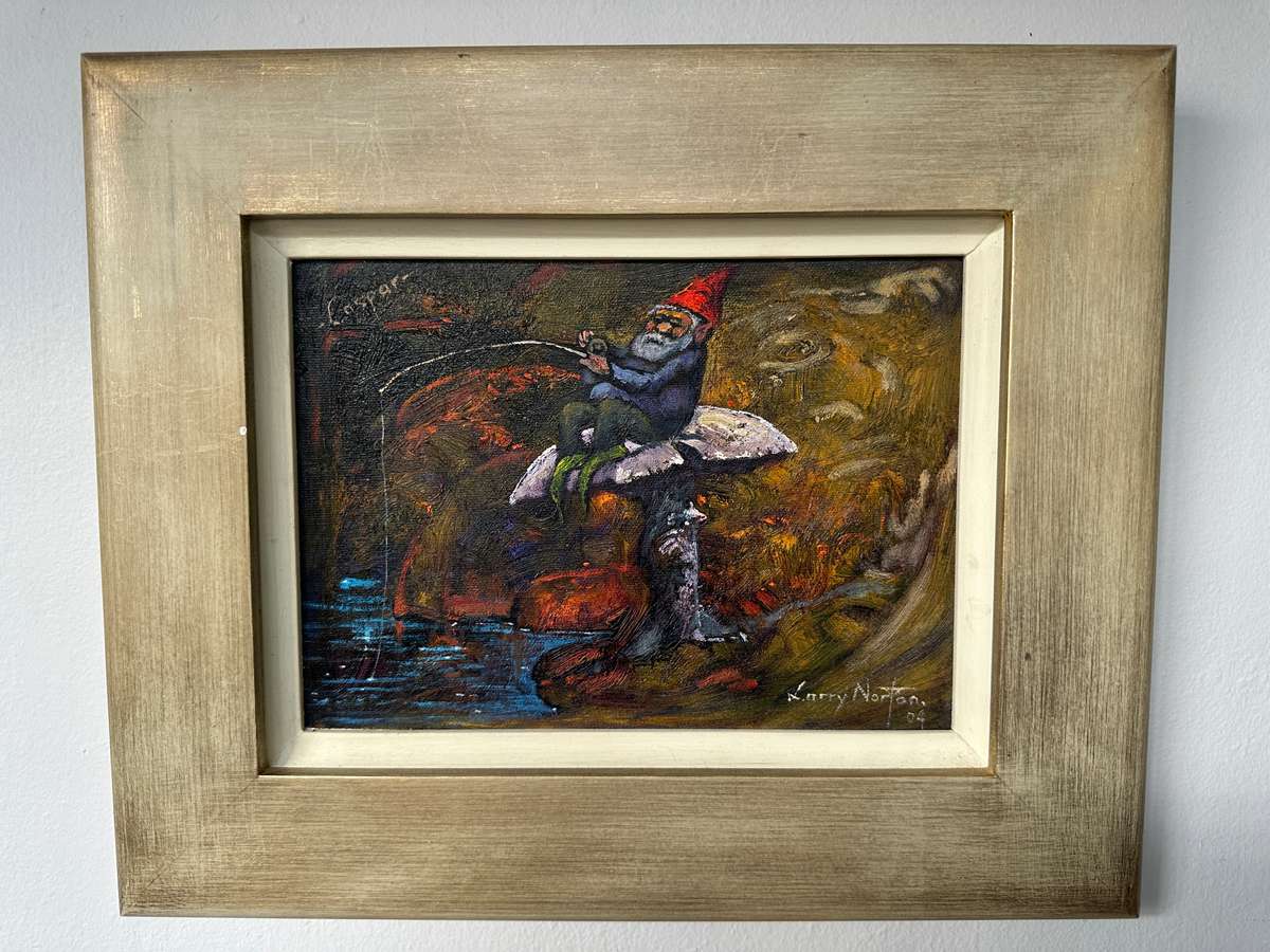 Framed Original Artwork - Larry Norton, Caspar - Finished Size 37cm x 30.5cm