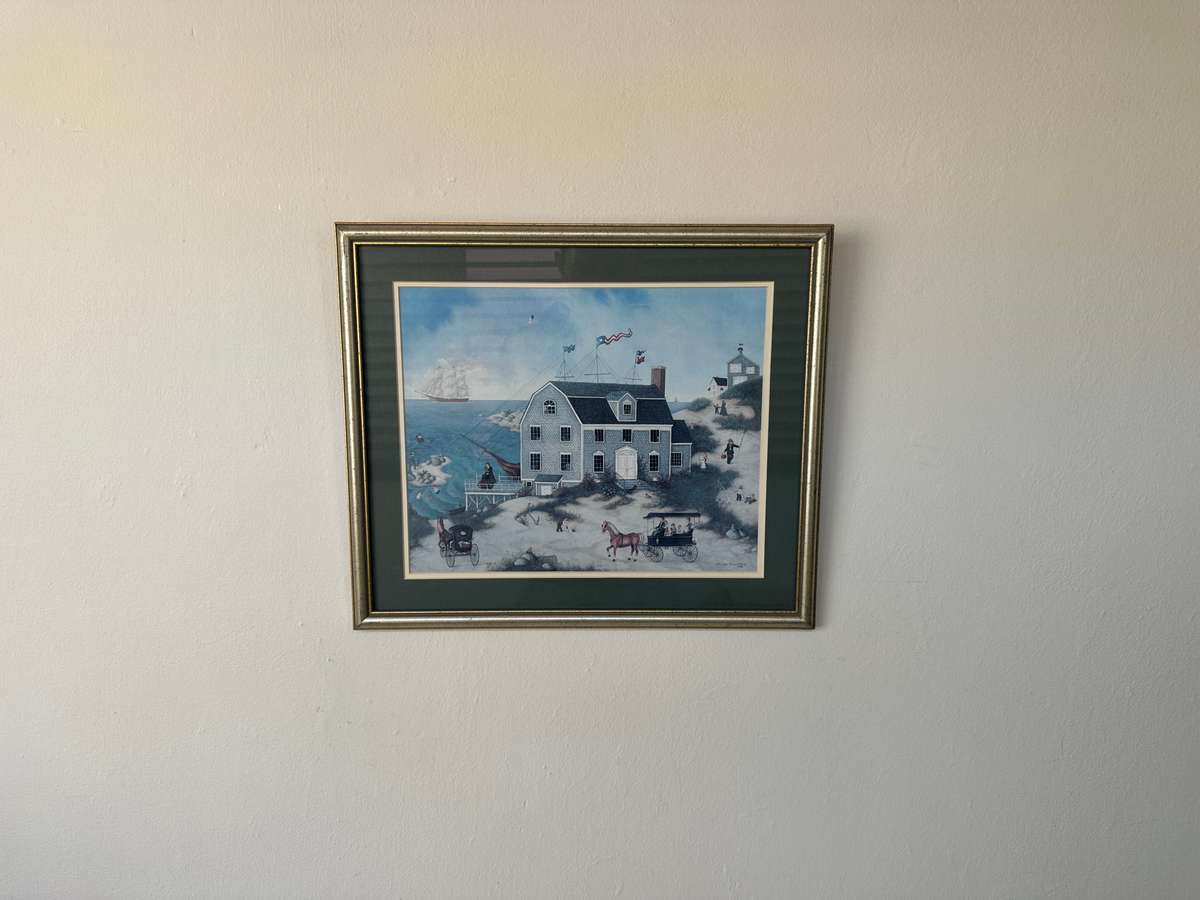 Framed Linda Nelson Stocks Print, Home From The Sea Wall - Finished Size 41cm x 35cm print