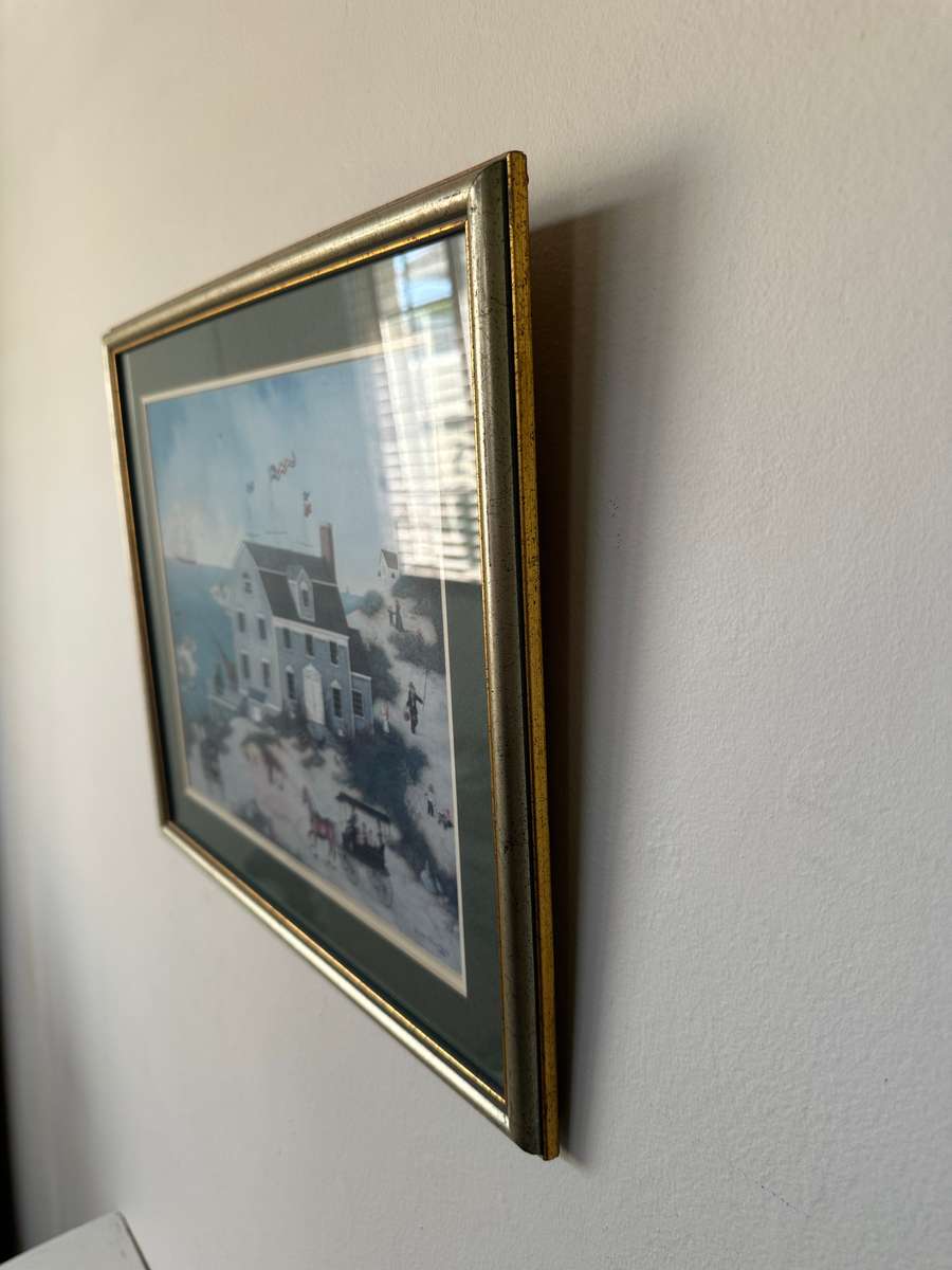 Framed Linda Nelson Stocks Print, Home From The Sea Wall - Finished Size 41cm x 35cm print