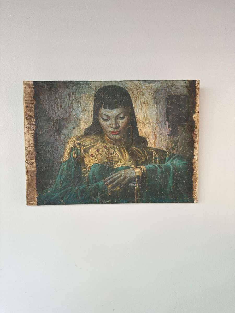 Vladimir Tretchikoff - Chinese Girl Print stretched on canvas, 35cm x 25cm