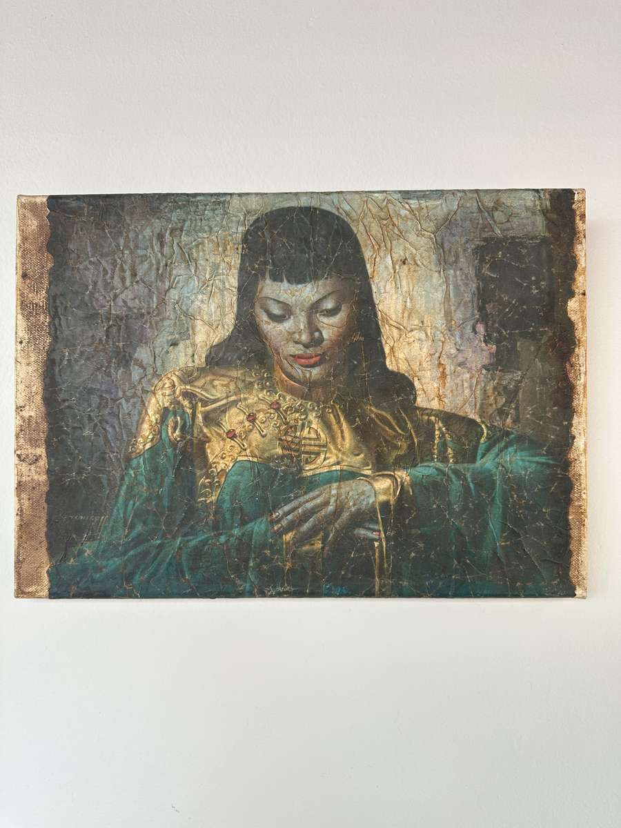 Vladimir Tretchikoff - Chinese Girl Print stretched on canvas, 35cm x 25cm