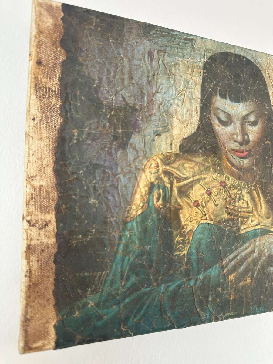 Vladimir Tretchikoff - Chinese Girl Print stretched on canvas, 35cm x 25cm