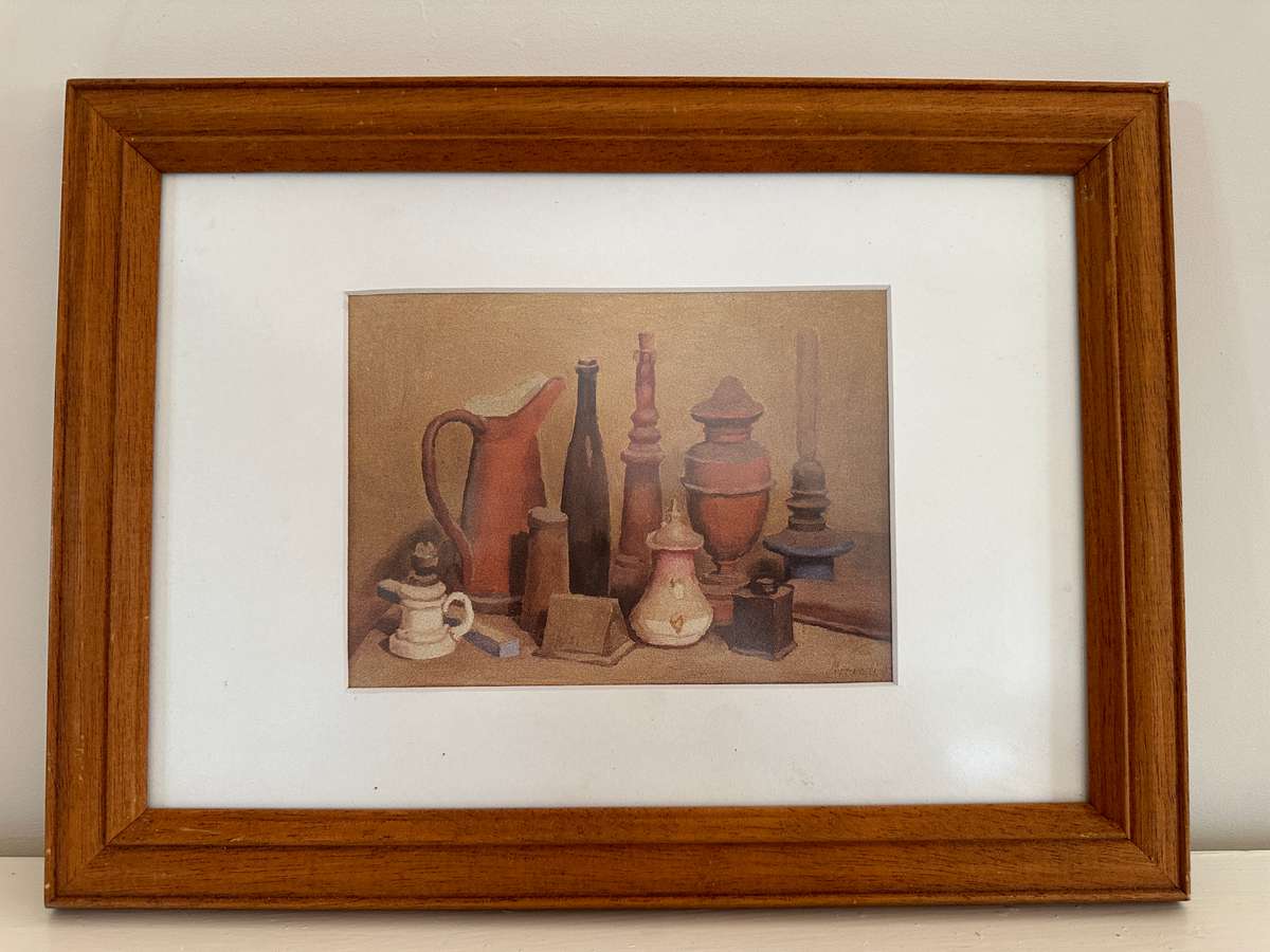 Framed Giorgio Morandi Print - Natura Morta, Finished Size 34.5cm x 25.5cm