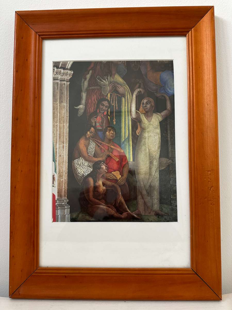 Framed Diego Rivera Print - Creation, Size 32cm x 45cm (Frame has some light dents on one side)