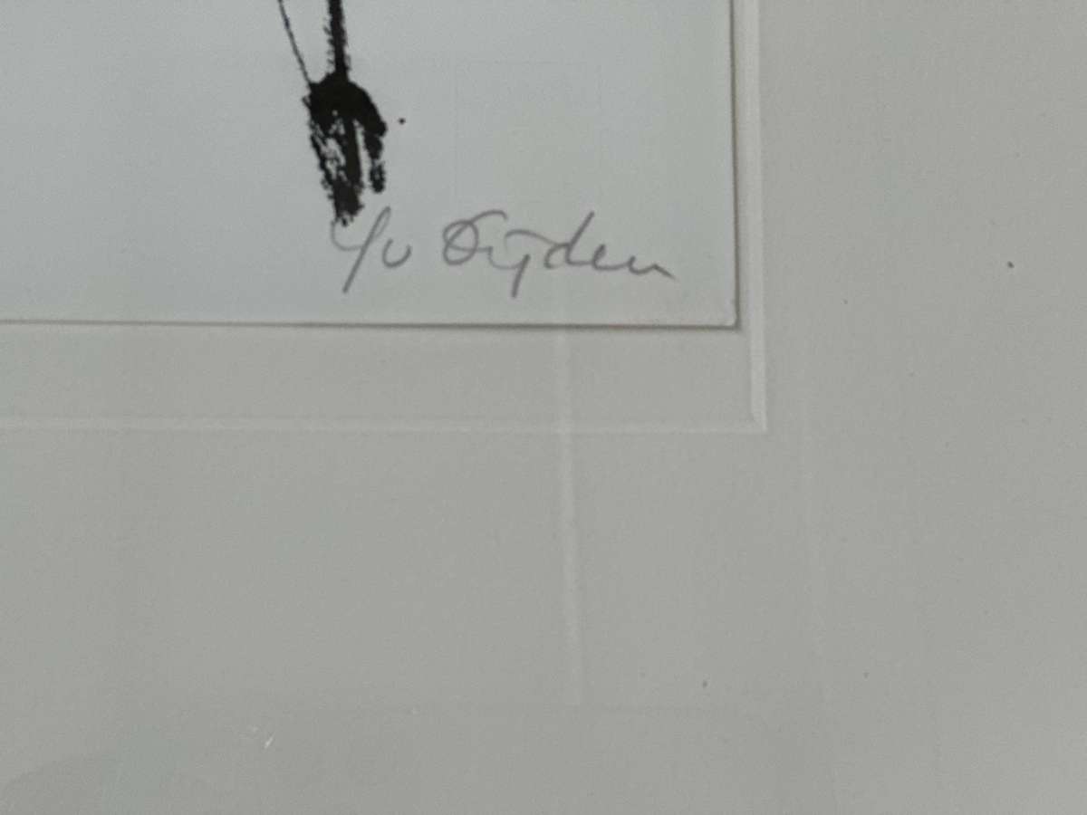 Framed Yvonne van Eyden (Dutch Artist) , Leaning Figure (1987, Signed Limited Edition)