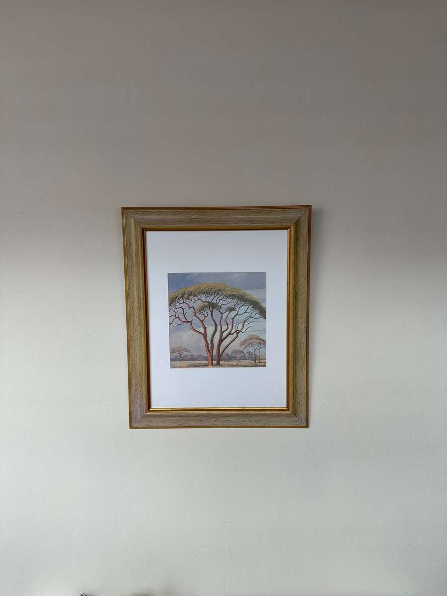 Framed Jacobus Hendrik Pierneef Print, Rooi Sering, Single Mount, Finished Size 40cm x 49cm