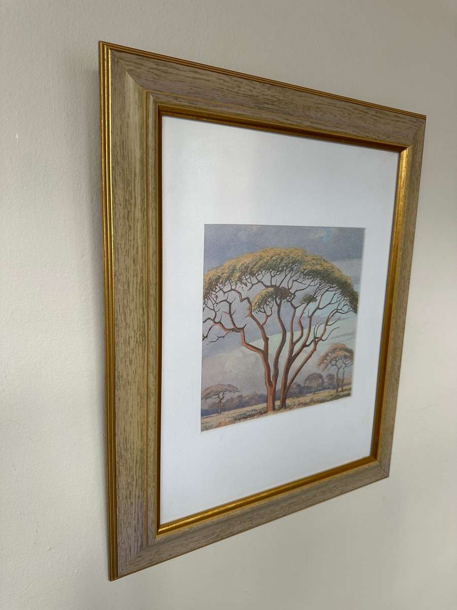 Framed Jacobus Hendrik Pierneef Print, Rooi Sering, Single Mount, Finished Size 40cm x 49cm