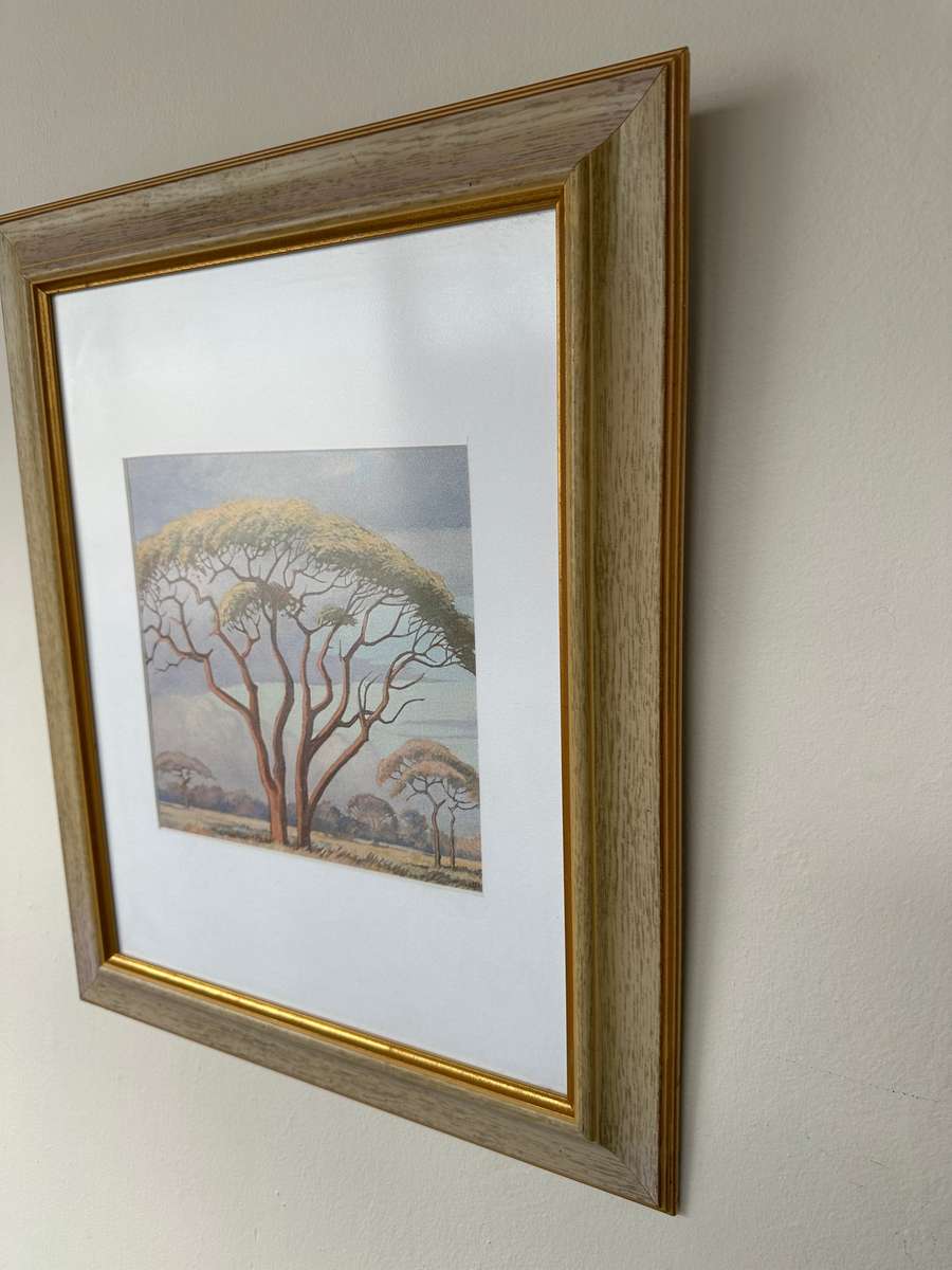 Framed Jacobus Hendrik Pierneef Print, Rooi Sering, Single Mount, Finished Size 40cm x 49cm