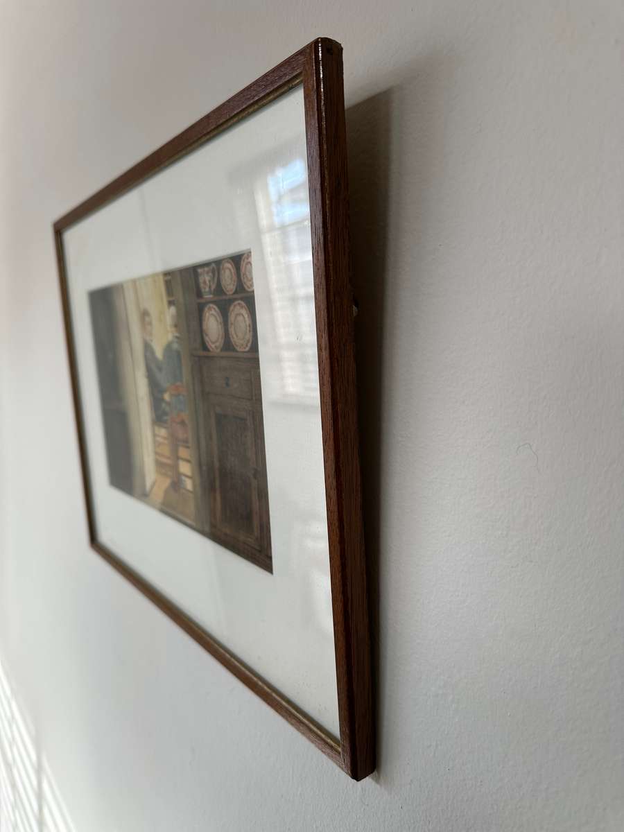 Framed Print (Unknown Artist), At the Dinner Table, Finished Size 40.5cm x 31cm