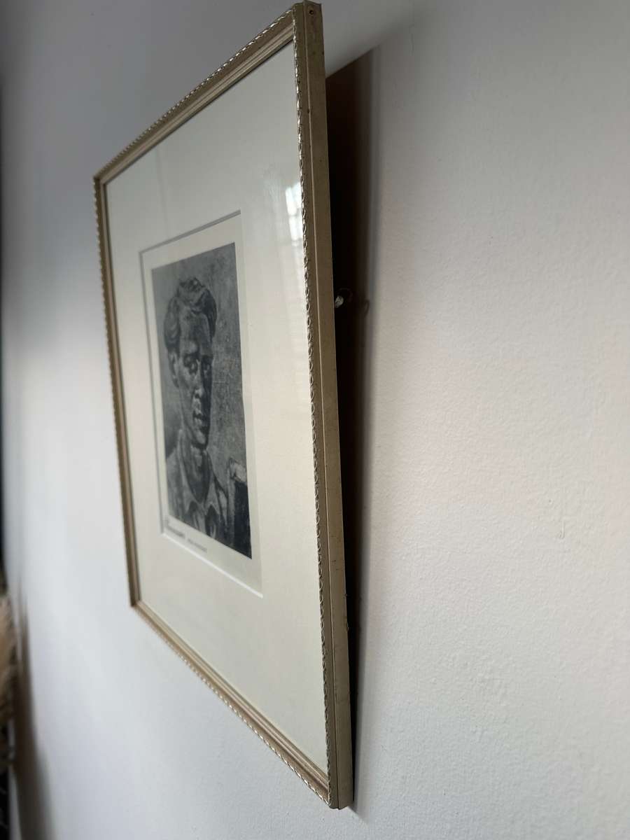 Framed Gregoire Boonzaier Print, Self Portrait - Finished Sized 32cm x 39cm