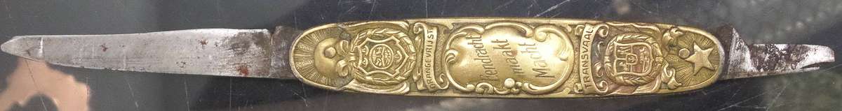 Kruger & de Wet 'Eendracht Markt Macht' pocket knife