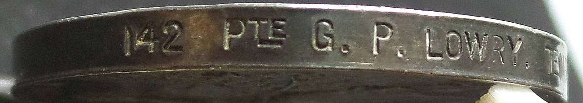 QSA awarded to PTE GP Lowry TEMBULAND M.R.C
