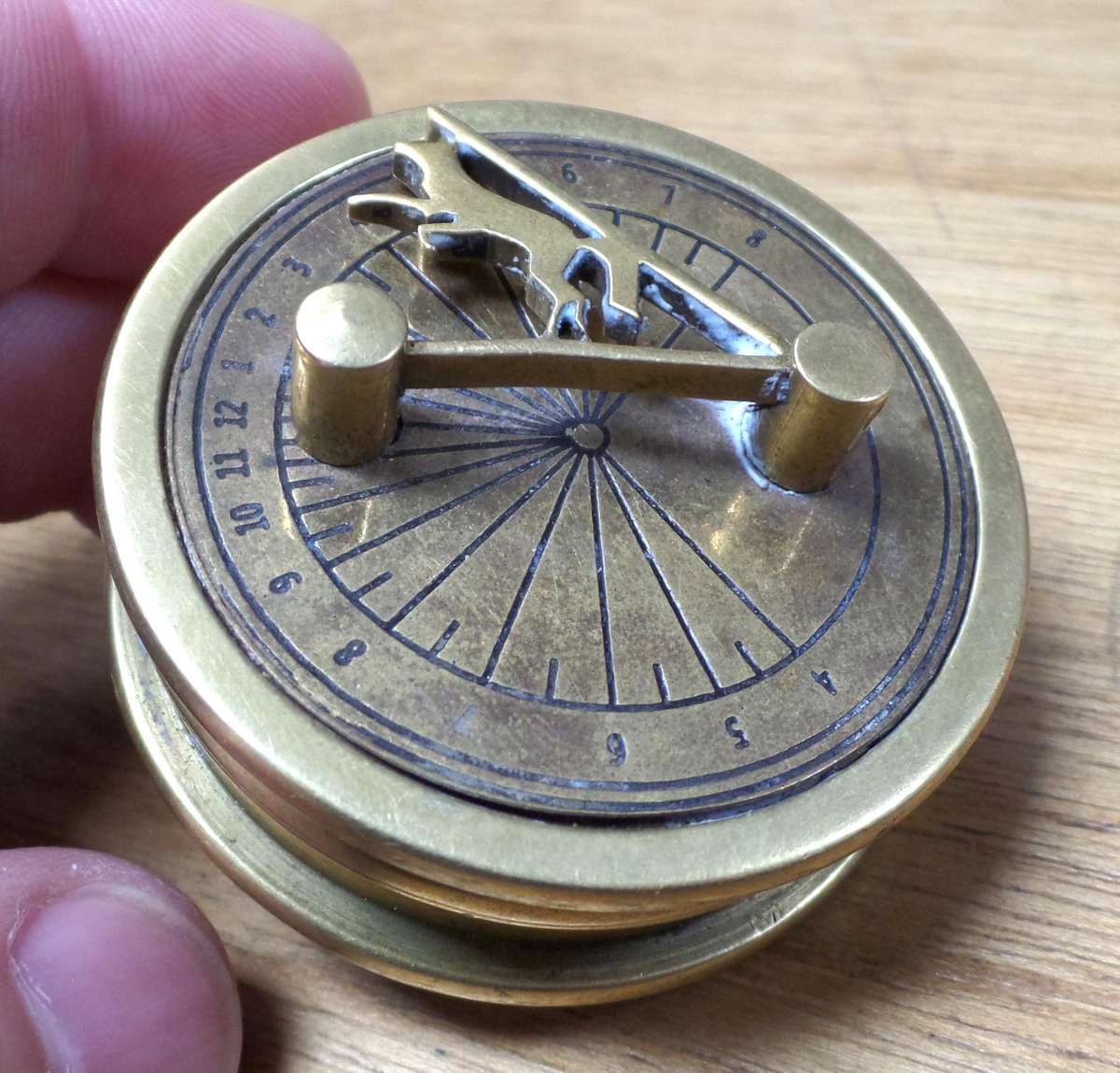 Vintage brass Compass & Sundial by Dalland, London