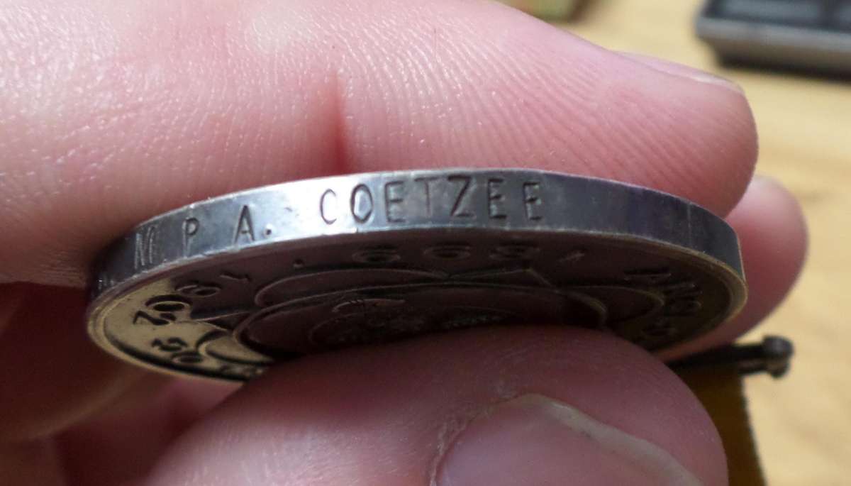 ABO awarded to Burger MPA Coetzee - Prisoner of War