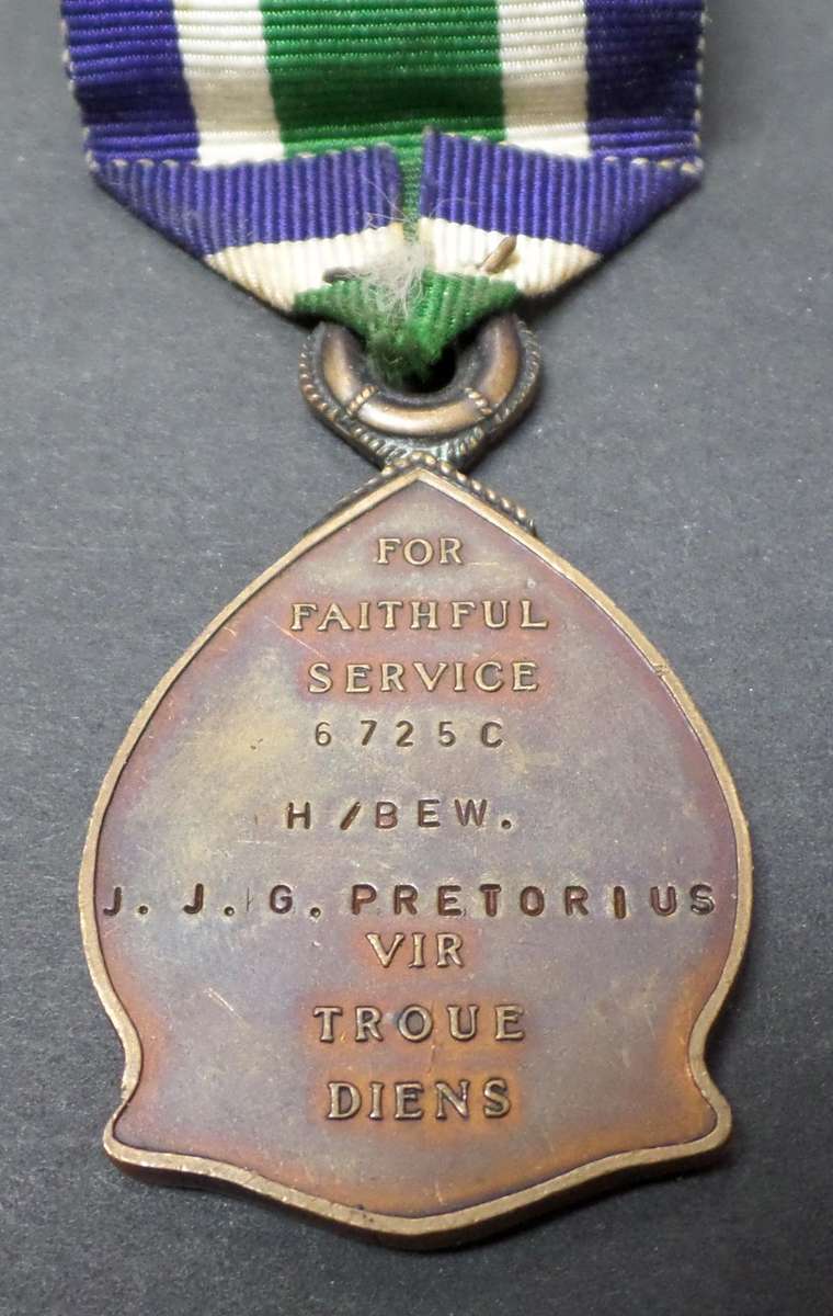 1968-80 SA Prison Services - Long Service Medal 'For Faithful Service'
