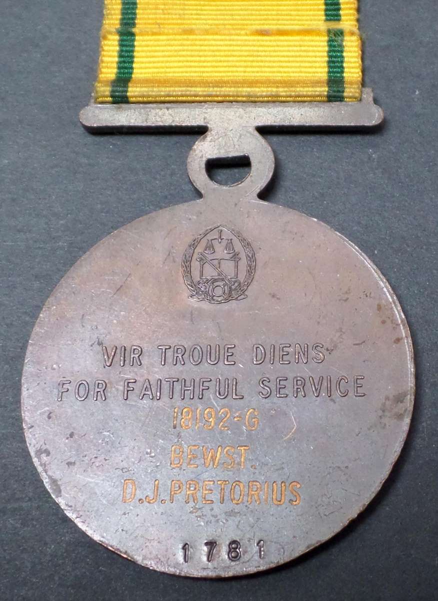 1980-96 SA Prison Services - 10yrs Faithful Service Medal