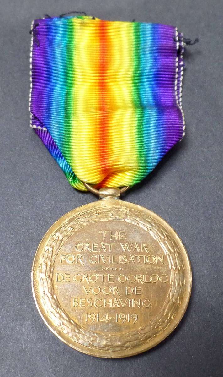 WWI Victory medal awarded to PTE HW Honour 4th SAI