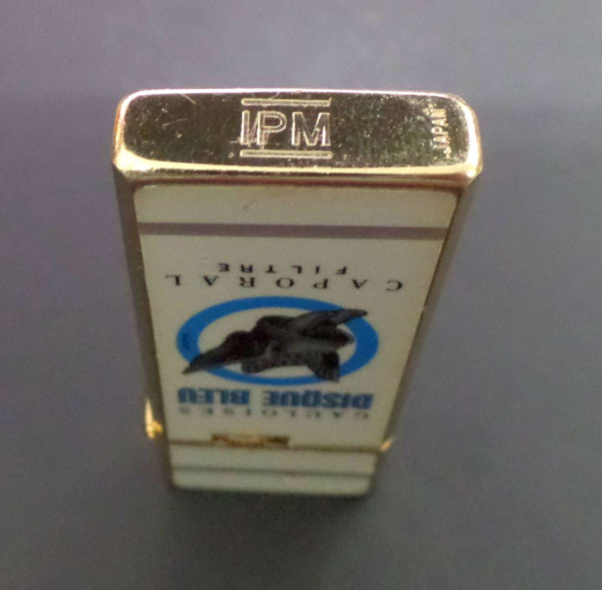 Vintage IPM Gauloises Disque Bleu lighter made in Japan