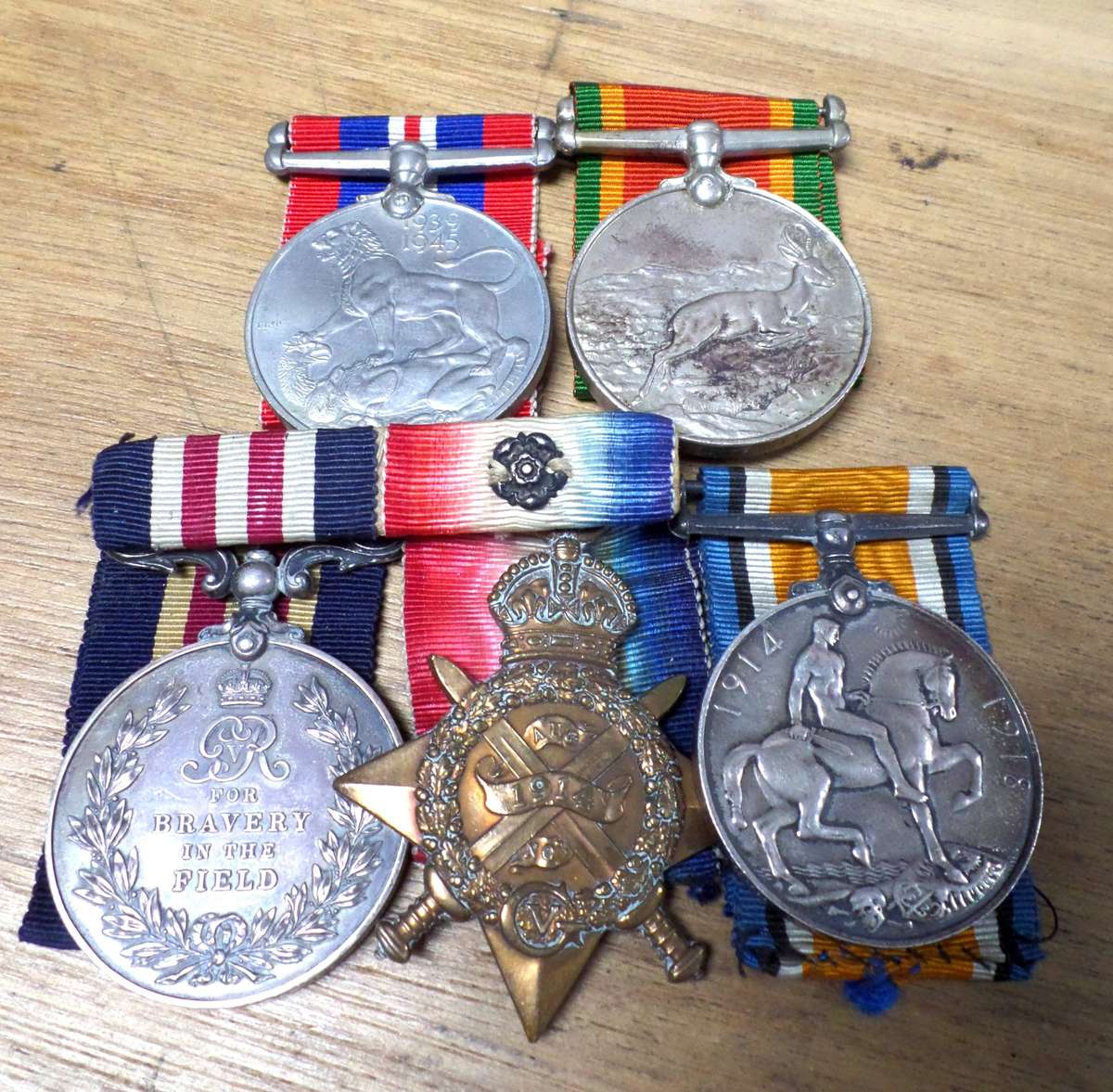 WWI & WWII group awarded to PTE T Markey 10th Hussars - with Mons/MM/MiD