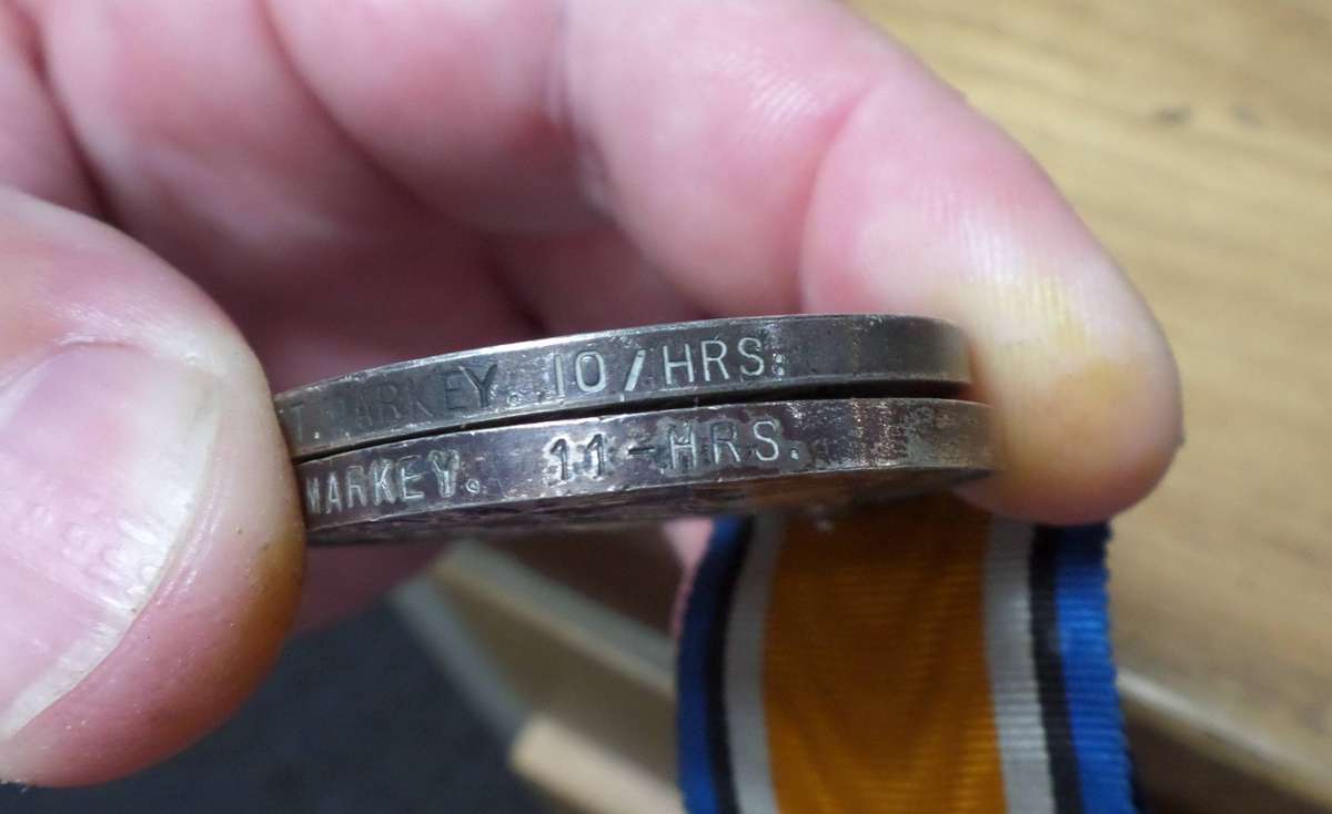 WWI & WWII group awarded to PTE T Markey 10th Hussars - with Mons/MM/MiD