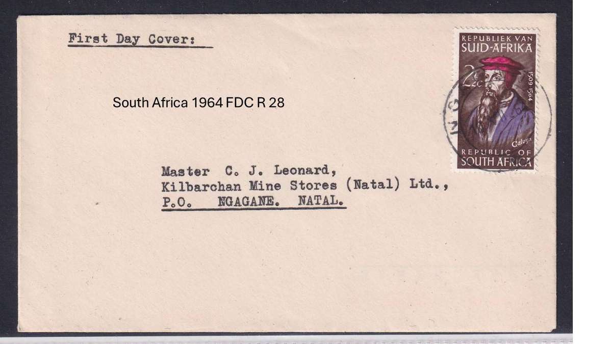 South Africa 1964 FDC R 28