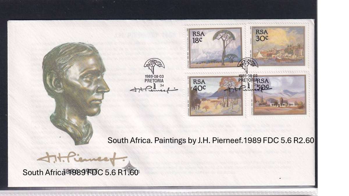 South Africa. Paintings by J.H. Pierneef.1989 FDC 5.6