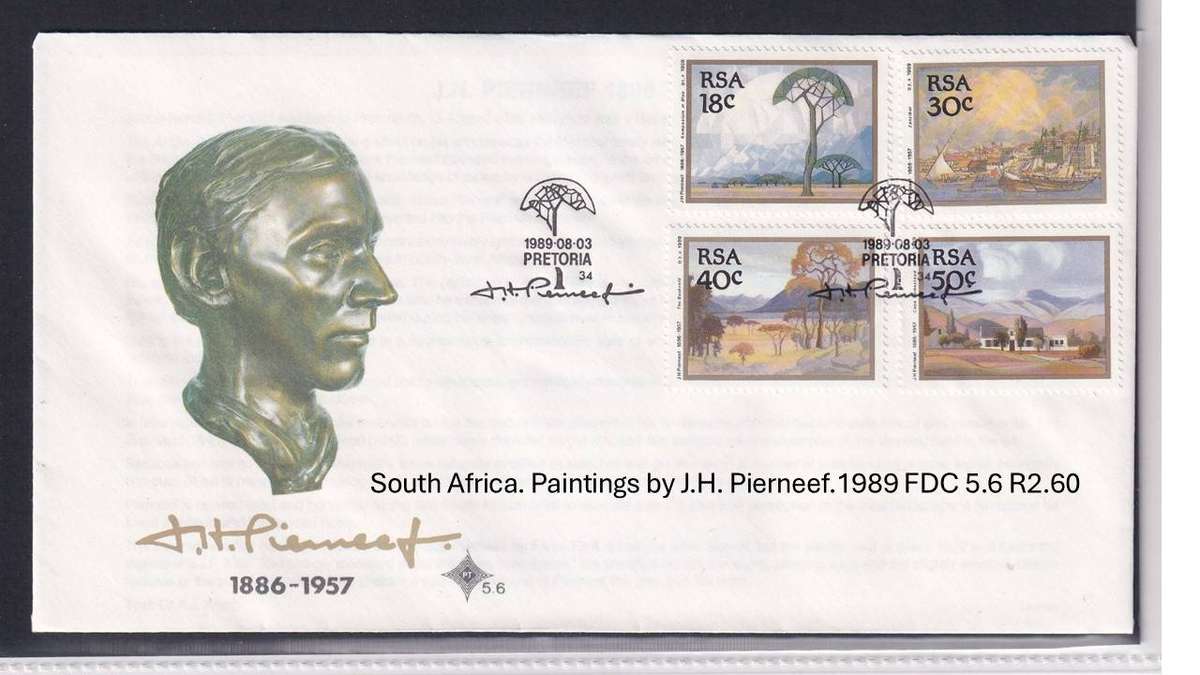 South Africa. Paintings by J.H. Pierneef.1989 FDC 5.6