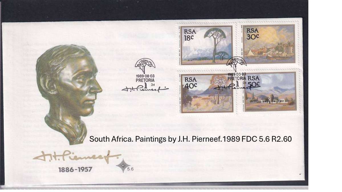 South Africa. Paintings by J.H. Pierneef.1989 FDC 5.6