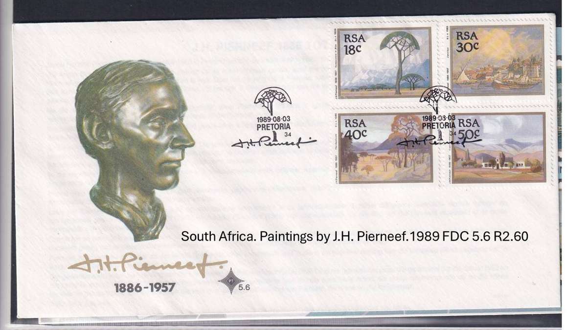 South Africa. Paintings by J.H. Pierneef.1989 FDC 5.6