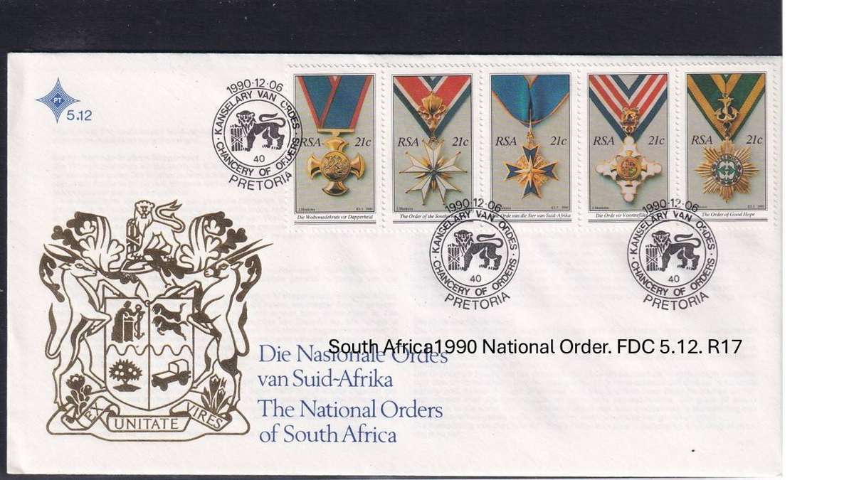 South Africa1990 National Order. FDC 5.12.