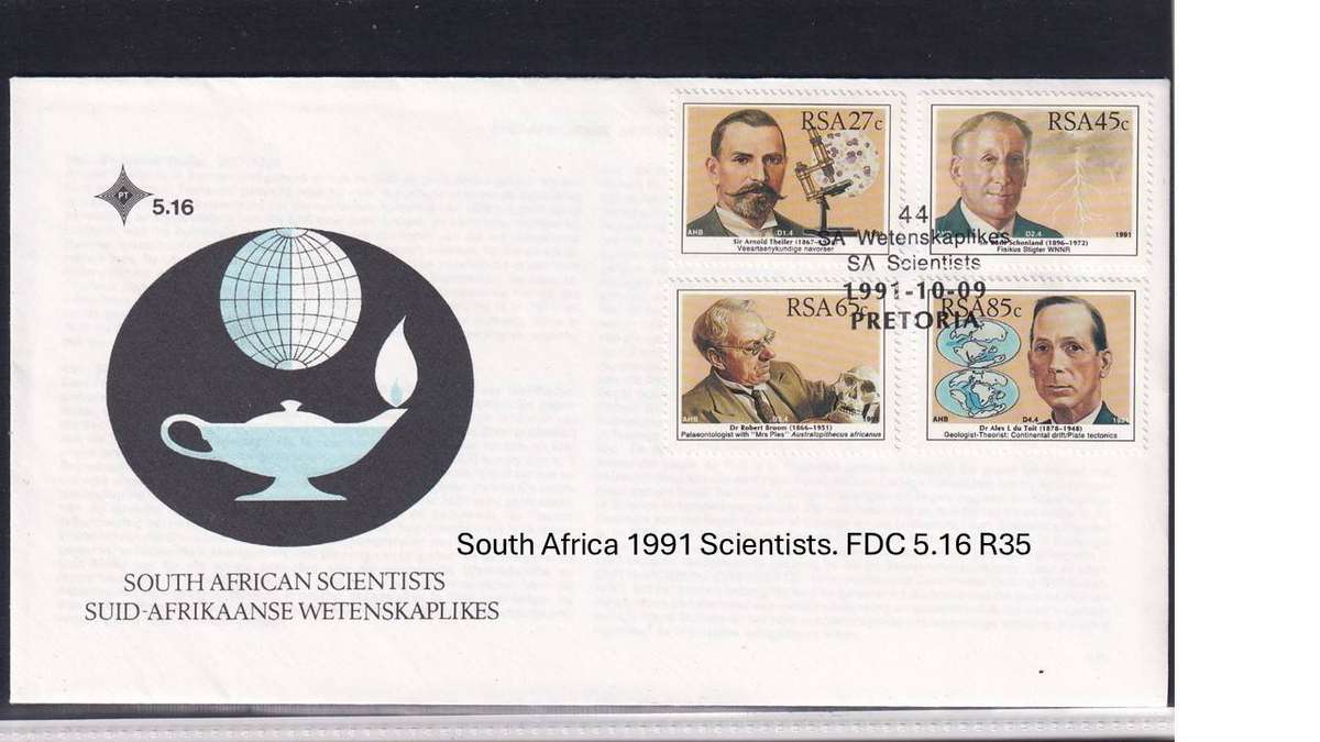 South Africa 1991 Scientists. FDC 5.16