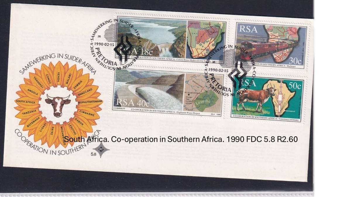 South Africa. Co-operation in Southern Africa. 1990 FDC 5.8
