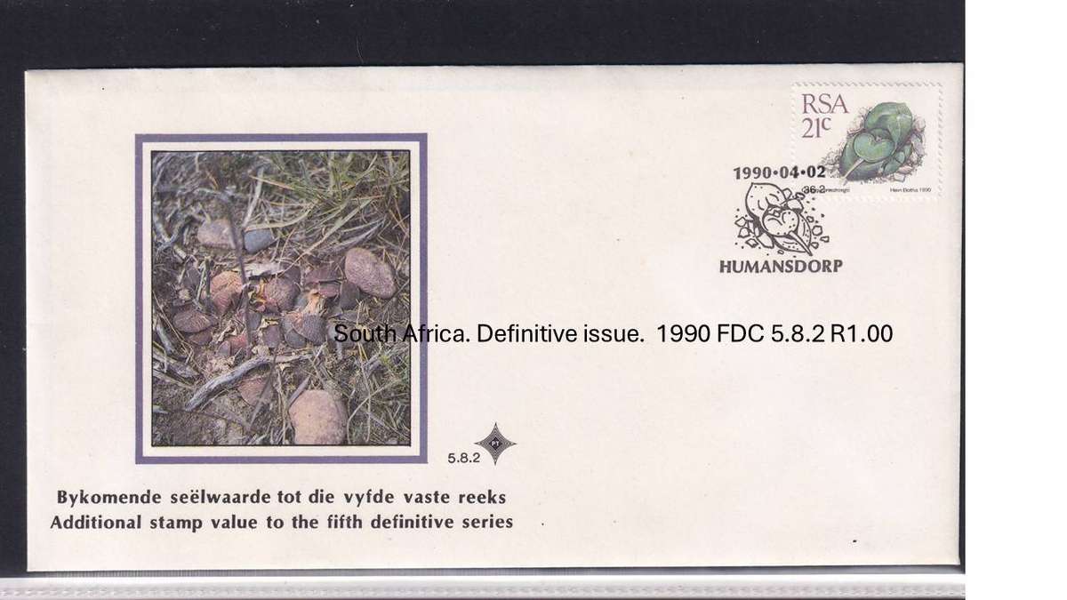 South Africa. Definitive issue.  1990 FDC 5.8.2