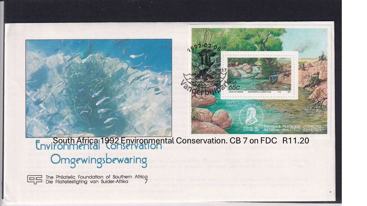 South Africa 1992 Environmental Conservation. CB 7 on FDC