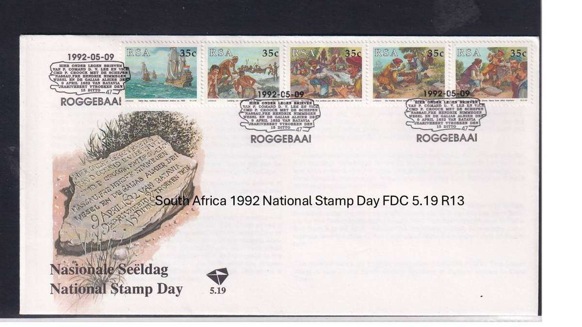 South Africa 1992 National Stamp Day FDC 5.19