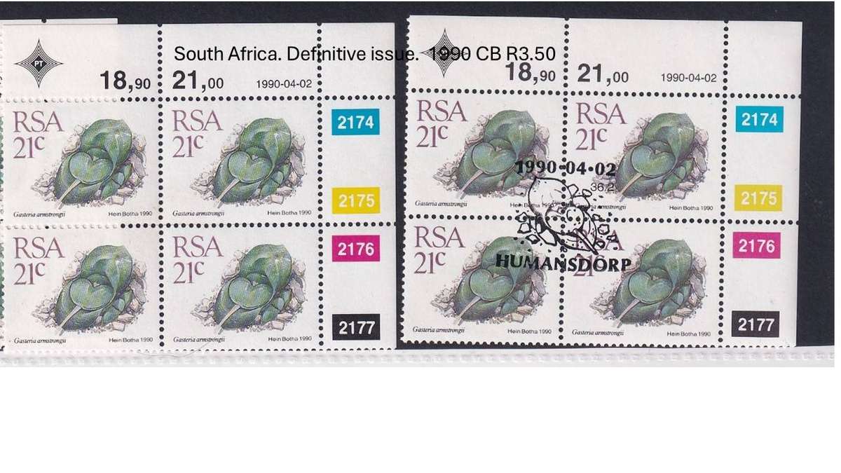 South Africa. Definitive issue.  1990 CB