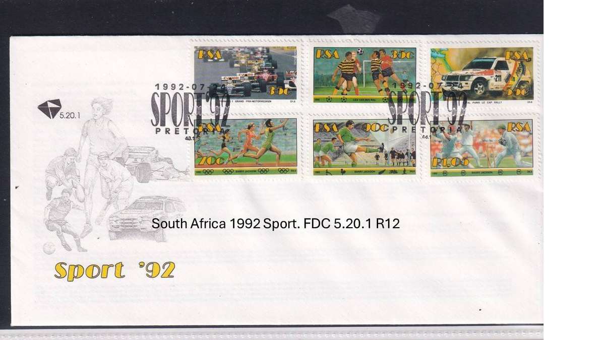 South Africa 1992 Sport. FDC 5.20.1