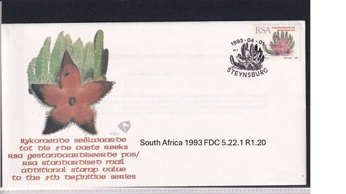 South Africa 1993 FDC 5.22.1