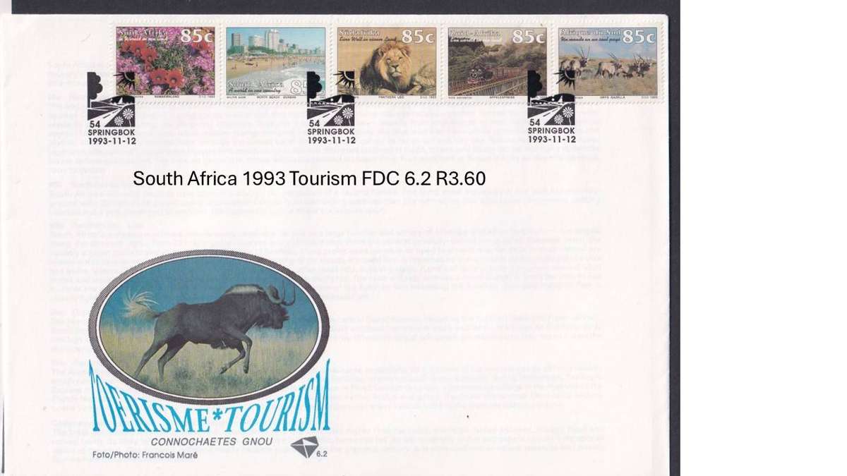 South Africa 1993 Tourism FDC 6.2