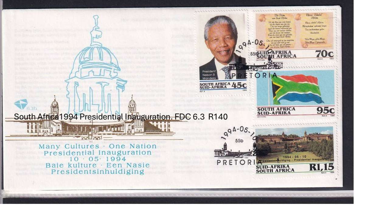 South Africa1994 Presidential Inauguration. FDC 6.3