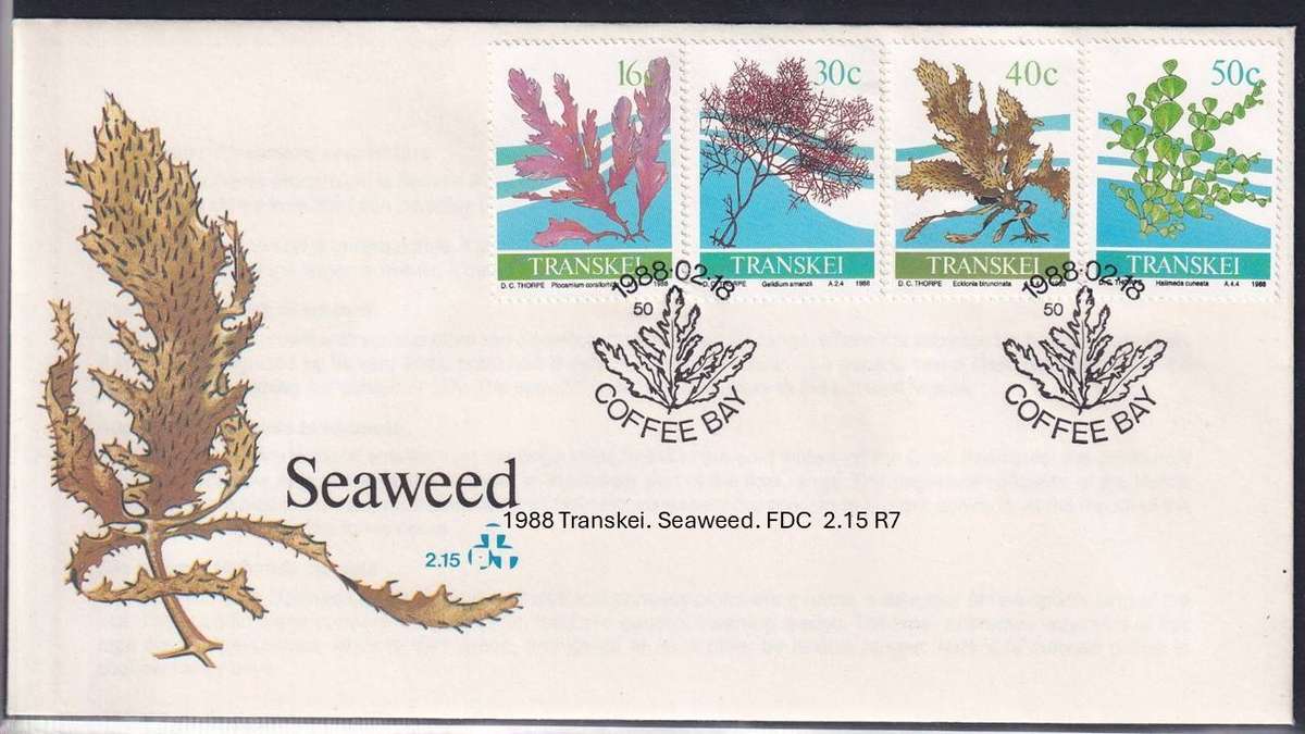 1988 Transkei. Seaweed. FDC  2.15 R7