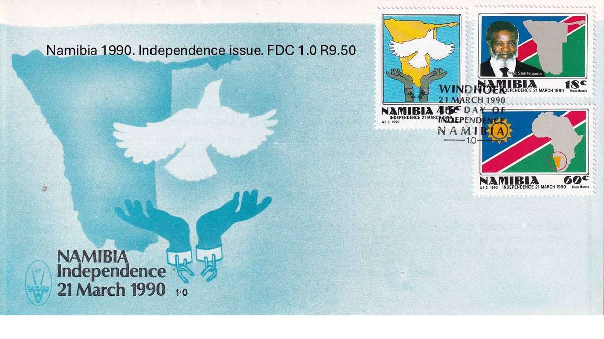 Namibia 1990. Independence issue. FDC 1.0 R9.50