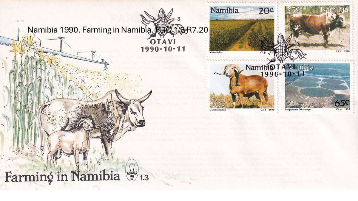 Namibia 1990. Farming in Namibia. FDC 1.3 R7.20